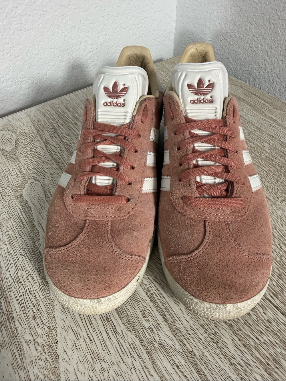 adidas Gazelle Women’s Sneakers in Dusty Rose with White Stripes